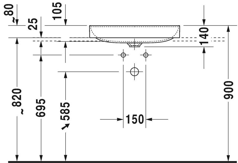 Раковина Duravit DuraSquare шлифованная 60х34,5 235560 ФОТО