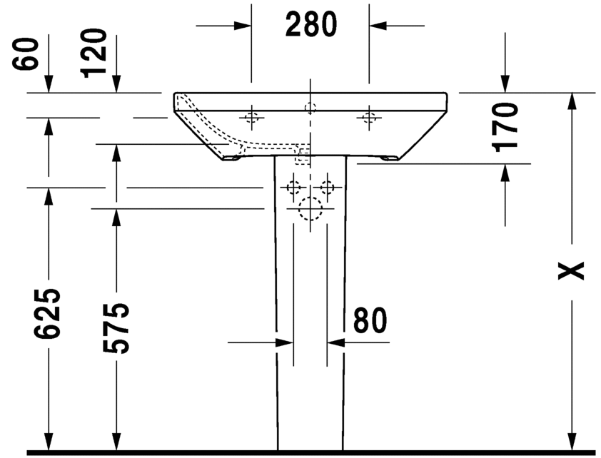 Раковина Duravit DuraStyle 65х44 231965 схема 4