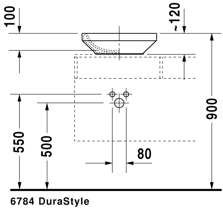 Раковина Duravit DuraStyle 43х43 034943 схема 2