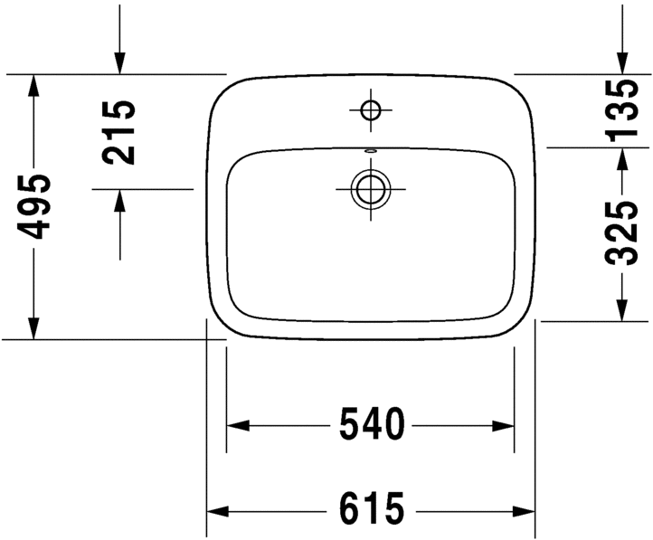 Раковина Duravit DuraStyle встраиваемая 61,5х49,5 037462 ФОТО