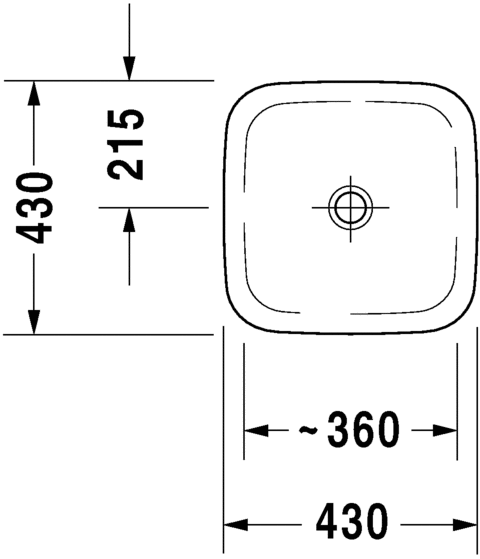 Раковина Duravit DuraStyle встраиваемая 43х43 037243 ФОТО