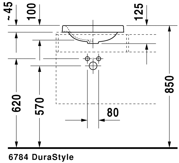 Раковина Duravit DuraStyle встраиваемая 43х43 037243 ФОТО