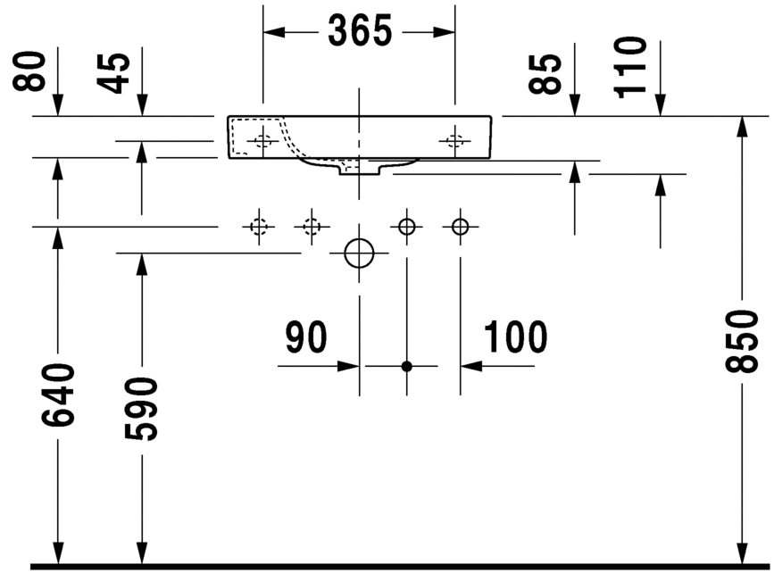 Раковина Duravit Happy D.2 50х22 071150 ФОТО