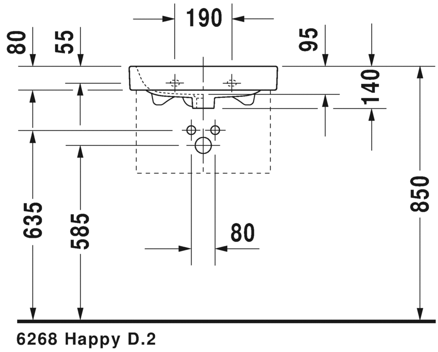 Раковина Duravit Happy D.2 50х36 071050 ФОТО