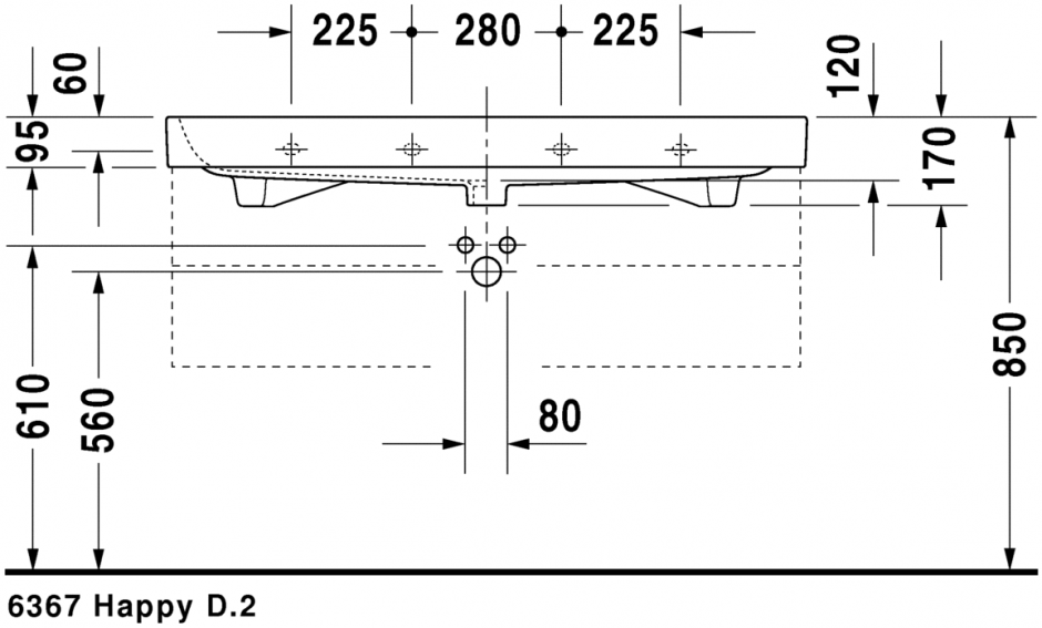 Раковина Duravit Happy D.2 120х50,5 231812 ФОТО