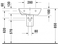 Раковина Duravit ME by Starck 55х44 233555 схема 3