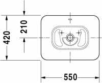 Раковина Duravit ME by Starck накладная 55х42 033452 схема 1