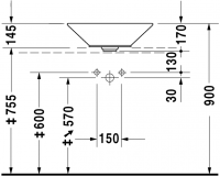 Раковина Duravit Starck 1 53х53 040853 схема 2