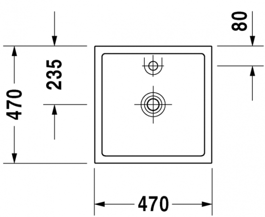 Раковина Duravit Starck 1  47х47 038747 ФОТО