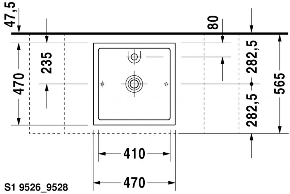 Раковина Duravit Starck 1  47х47 038747 ФОТО