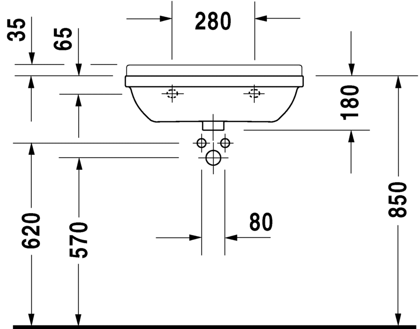 Раковина Duravit Starck 3 60х37 030160 ФОТО