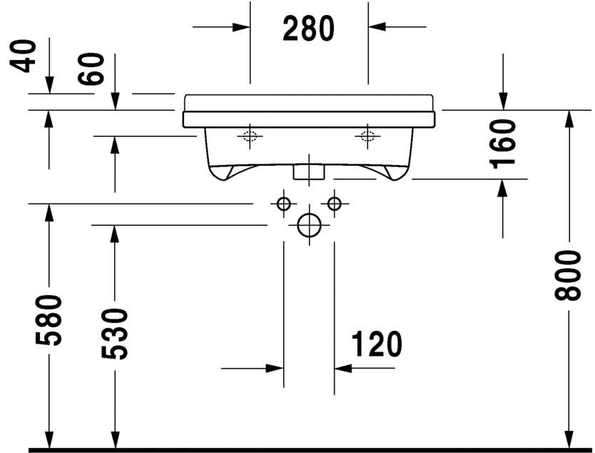 Раковина Duravit Starck 3 60х54,5 030960 ФОТО