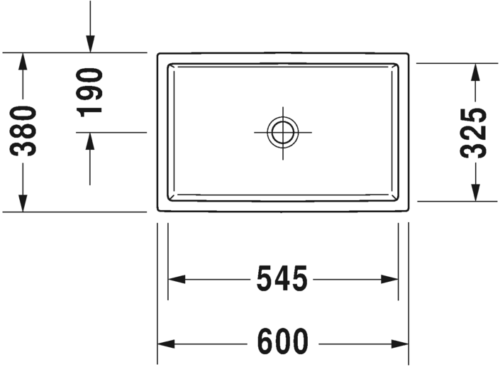 Раковина Duravit Vero Air накладная 60х38 235160 схема 1