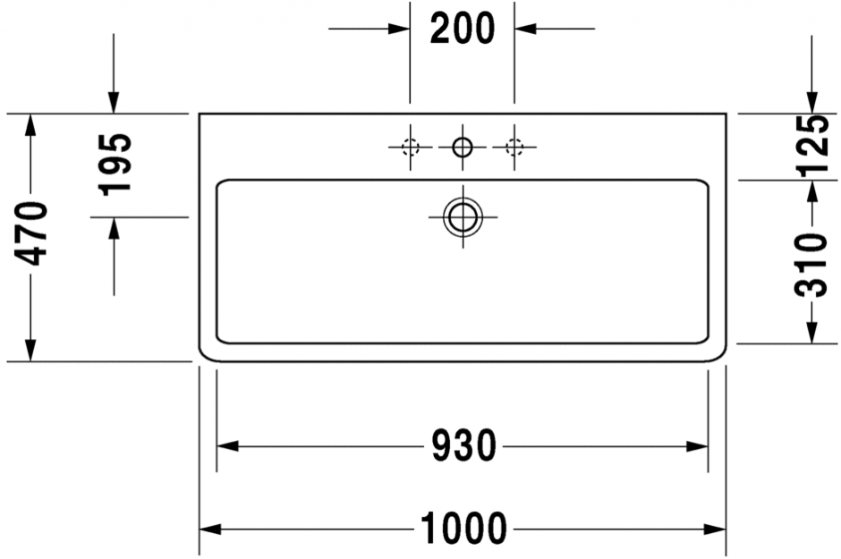 Раковина Duravit Vero 100х47 045410 ФОТО