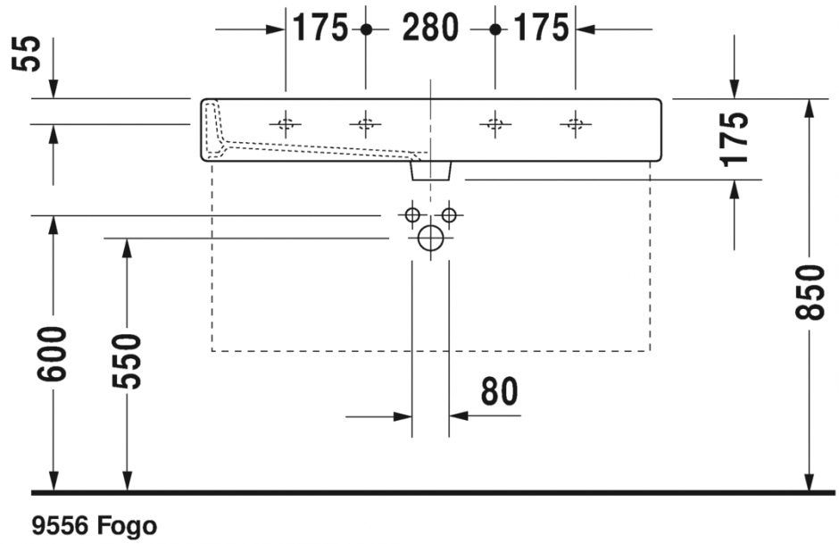 Раковина Duravit Vero 100х47 045410 ФОТО