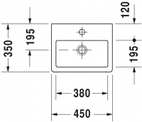 Раковина Duravit Vero 45х35 070445 схема 1