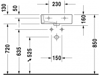 Раковина Duravit Vero 45х35 070445 схема 2