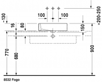 Раковина Duravit Vero накладная 50х38 045550 схема 3