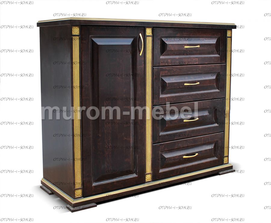 Комод дверь + ящики Грета (120х45х100)
