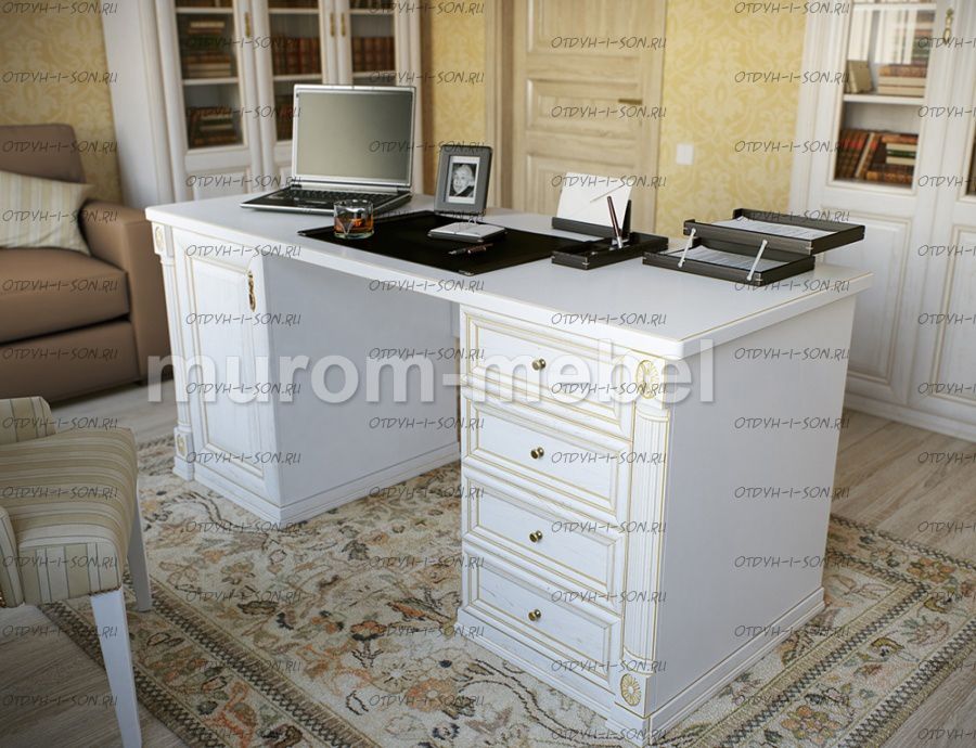 Стол письменный двухтумбовый Пальма (135х65х79)