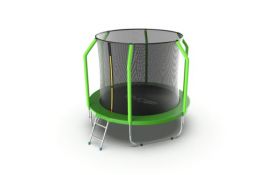 Батут EVO jump Cosmo 8ft (Green) с внутренней сеткой и лестницей