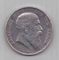 5 марок 1904 г. XF Баден. Германия