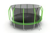 Батут EVO jump Cosmo 16ft (Green) с внутренней сеткой и лестницей