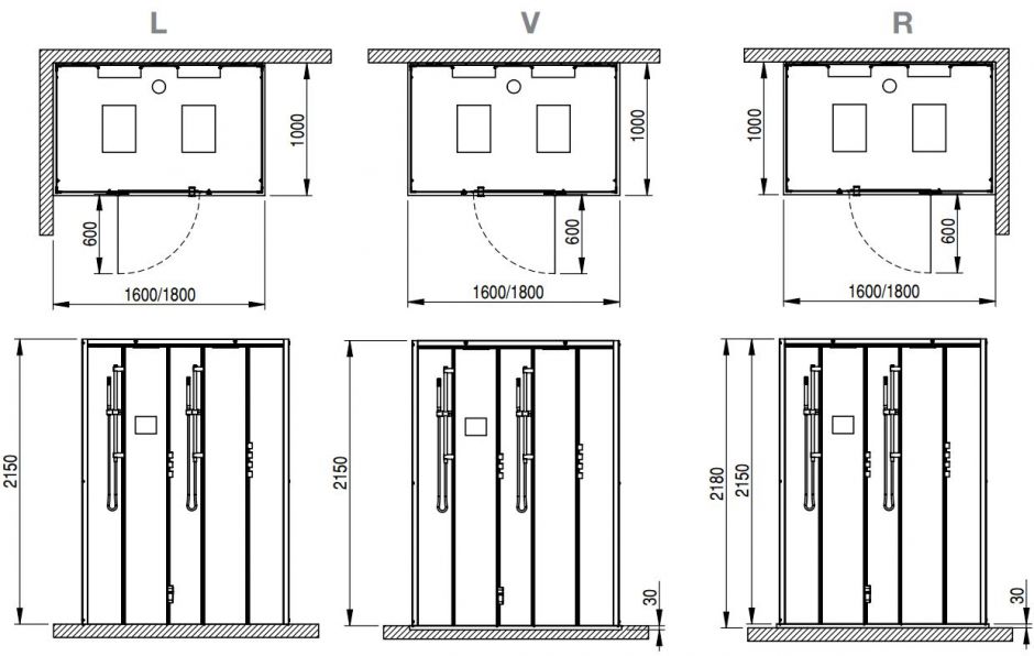 Душевая кабина с сауной Hoesch Senseperience 160х100 см ФОТО