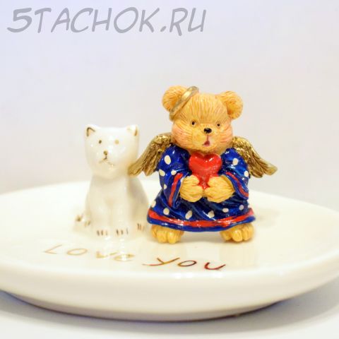 Брошь "Мишка-ангелочек" (США)