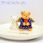 Брошь "Мишка-ангелочек" (США)