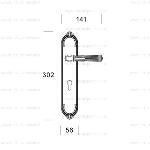Ручка на планке Salice Paolo Volterra 3346