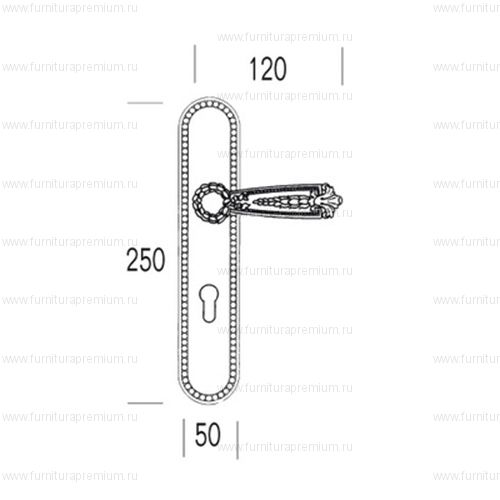 Ручка на планке Salice Paolo Cacide 4295/3006B