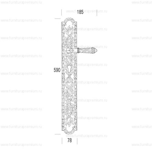 Ручка на планке Paolo Doha 3301