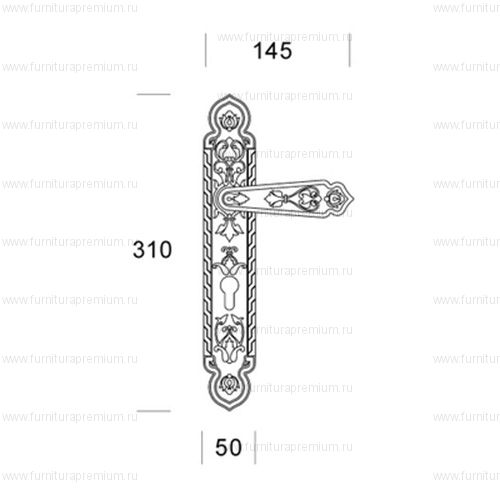 Ручка на планке Salice Paolo Dubai 3341