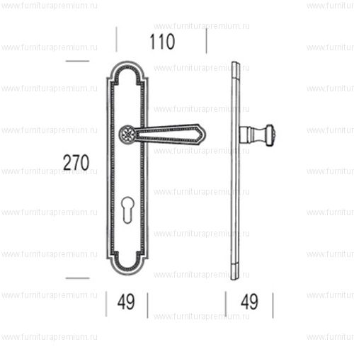 Ручка на планке Salice Paolo Hannover 4351