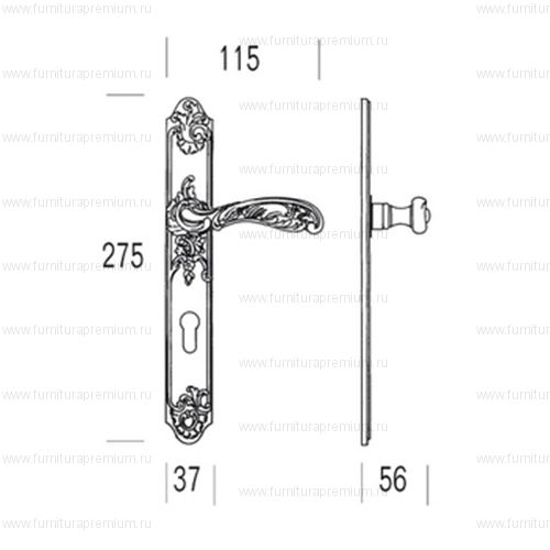 Ручка на планке Salice Paolo Jakarta 4336