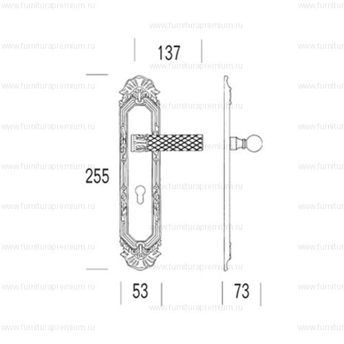 Ручка на планке Salice Paolo King 3096