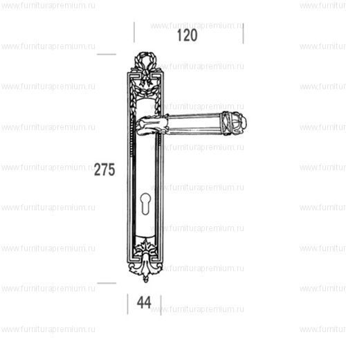 Ручка на планке Salice Paolo Lille 3321