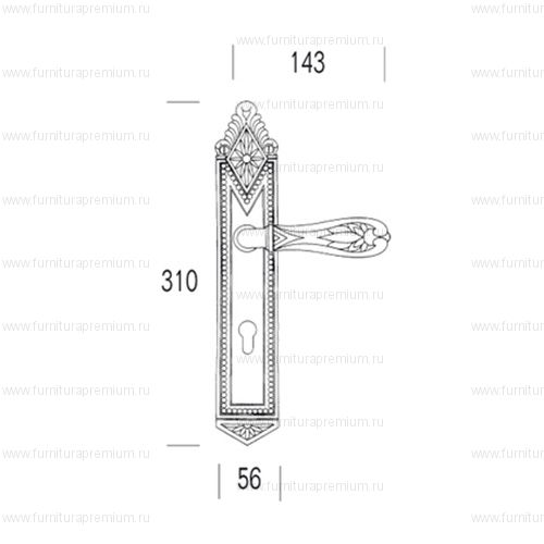 Ручка на планке Salice Paolo Lucca 3041