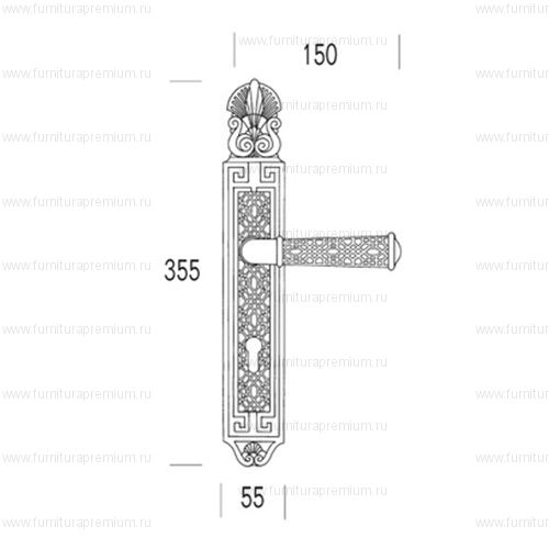 Ручка на планке  Salice Paolo Luxor 3056
