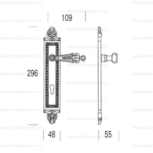 Ручка на планке Salice Paolo Pompei 4316