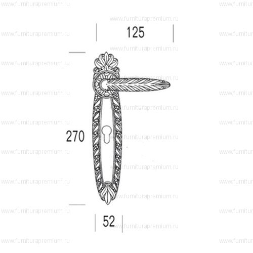 Ручка на планке Salice Paolo Reims 3046