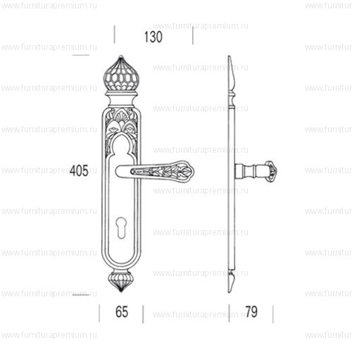 Ручка на планке Salice Paolo Sharjah 3021