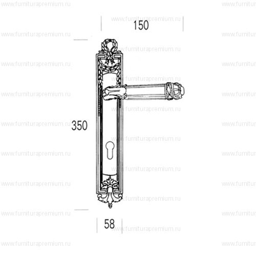 Ручка на планке Salice Paolo Versailles 3100/3001