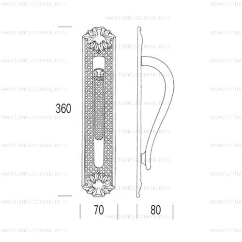 Ручка-скоба Salice Paolo Seoul 3065. Длина 360 мм.