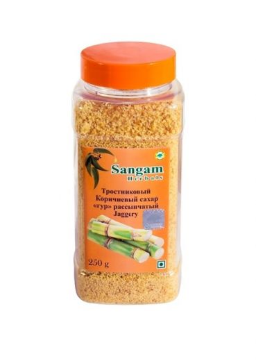 Сахар тростниковый Гур (Джагерри) не рафинированный | 250 гр | Sangam Herbals