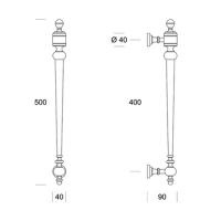 Ручка-скоба Salice Paolo Timeless Ascot 4326A схема