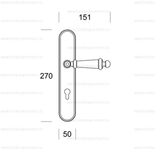 Ручка на планке Salice Paolo Borromeo 2011