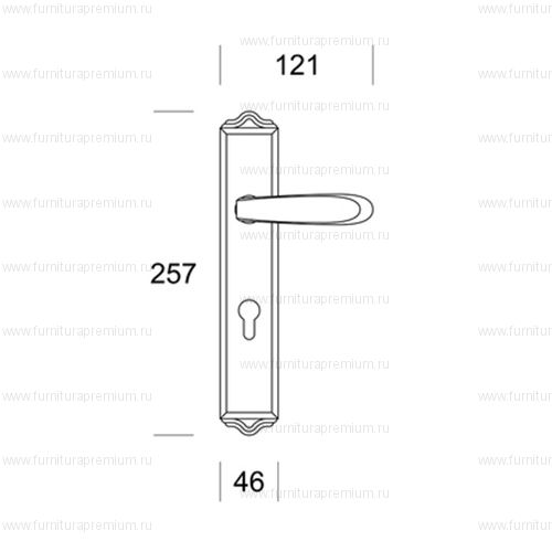 Ручка на планке Salice Paolo Cassia 3251