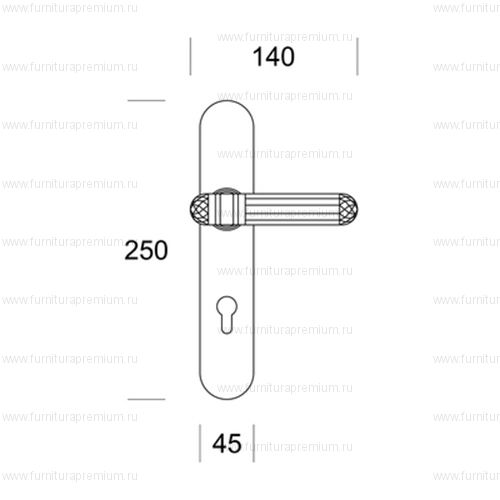 Ручка на планке Salice Paolo Timeless Diamante 4481